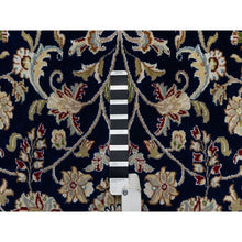 Load image into Gallery viewer, 8&#39;9&quot;x12&#39; Graphite Blue, Hand Knotted, Nain With All Over Flower Design, Soft Pile, 250 Kpsi, Wool And Silk, Oriental Rug FWR546204