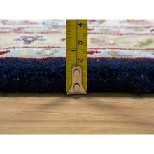 Load image into Gallery viewer, 8&#39;9&quot;x12&#39; Graphite Blue, Hand Knotted, Nain With All Over Flower Design, Soft Pile, 250 Kpsi, Wool And Silk, Oriental Rug FWR546204