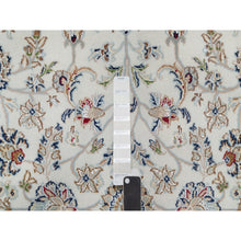 Load image into Gallery viewer, 6&#39;x9&#39; Spring White, Hand Knotted, Nain With All Over Flower Design, 250 Kpsi, Wool And Silk, Oriental Rug FWR546294