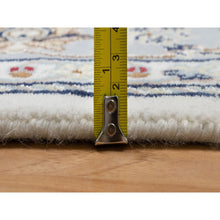 Load image into Gallery viewer, 6&#39;x9&#39; Spring White, Hand Knotted, Nain With All Over Flower Design, 250 Kpsi, Wool And Silk, Oriental Rug FWR546294