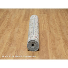 Load image into Gallery viewer, 5&#39;x8&#39; Beau Blue, Wool and Silk, Nain with All Over Flower Design, 250 KPSI, Hand Knotted, Oriental Rug FWR546312