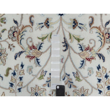 Load image into Gallery viewer, 9&#39;x12&#39;1&quot; Isabelline White, Hand Knotted, Nain With All Over Flower Design, Soft Pile, Wool And Silk, 250 Kpsi, Oriental Rug FWR546330