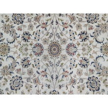 Load image into Gallery viewer, 9&#39;x12&#39;1&quot; Isabelline White, Hand Knotted, Nain With All Over Flower Design, Soft Pile, Wool And Silk, 250 Kpsi, Oriental Rug FWR546330