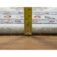 Load image into Gallery viewer, 9&#39;x12&#39;1&quot; Isabelline White, Hand Knotted, Nain With All Over Flower Design, Soft Pile, Wool And Silk, 250 Kpsi, Oriental Rug FWR546330