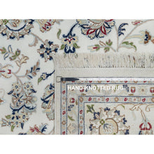Load image into Gallery viewer, 9&#39;x12&#39;1&quot; Isabelline White, Hand Knotted, Nain With All Over Flower Design, Soft Pile, Wool And Silk, 250 Kpsi, Oriental Rug FWR546330