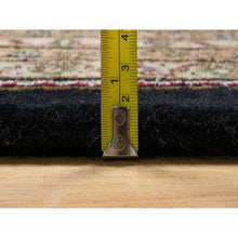 Load image into Gallery viewer, 11&#39;8&quot;x15&#39;2&quot; Rich Black, Hand Knotted, Tabriz Mahi with Fish Medallion Design, 175 KPSI, Organic Wool, Oversized, Oriental Rug FWR546336