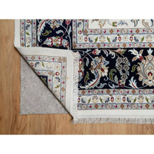 Load image into Gallery viewer, 10&#39;2&quot;x14&#39; Alabaster White, Wool And Silk, Nain With All Over Flower Design, 250 Kpsi, Hand Knotted, Oriental Rug FWR546342