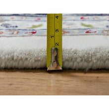 Load image into Gallery viewer, 10&#39;2&quot;x14&#39; Alabaster White, Wool And Silk, Nain With All Over Flower Design, 250 Kpsi, Hand Knotted, Oriental Rug FWR546342