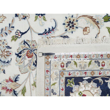 Load image into Gallery viewer, 10&#39;2&quot;x14&#39; Alabaster White, Wool And Silk, Nain With All Over Flower Design, 250 Kpsi, Hand Knotted, Oriental Rug FWR546342