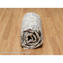 Load image into Gallery viewer, 10&#39;2&quot;x10&#39;2&quot; Snow White, 250 Kpsi, Hand Knotted, Nain With Flower Medallion Design, Wool And Silk, Square, Oriental Rug FWR546354