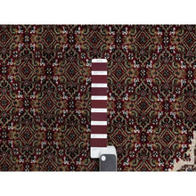 Load image into Gallery viewer, 11&#39;9&quot;x15&#39;1&quot; Carmine Red, Tabriz Mahi With Fish Medallion Design, Soft Wool, Hand Knotted, Densely Woven, Oversized, Oriental Rug FWR546360