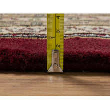 Load image into Gallery viewer, 11&#39;9&quot;x15&#39;1&quot; Carmine Red, Tabriz Mahi With Fish Medallion Design, Soft Wool, Hand Knotted, Densely Woven, Oversized, Oriental Rug FWR546360
