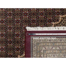 Load image into Gallery viewer, 11&#39;9&quot;x15&#39;1&quot; Carmine Red, Tabriz Mahi With Fish Medallion Design, Soft Wool, Hand Knotted, Densely Woven, Oversized, Oriental Rug FWR546360