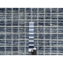Load image into Gallery viewer, 2&#39;2&quot;x3&#39;1&quot; Denim Blue, Modern Plain Decor Box Design, Pure Wool, Soft to the Touch, Loomed Knotted, Mat, Oriental Rug FWR546372