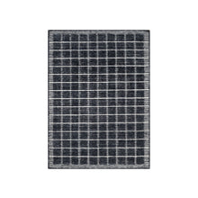 Load image into Gallery viewer, 2&#39;3&quot;x3&#39;1&quot; Charcoal Black, Modern, Natural Wool Box Design with Plain Decor, Loomed Knotted, Mat, Oriental Rug FWR546390