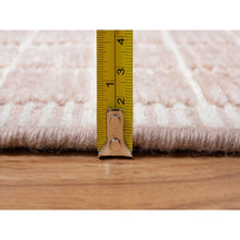 Load image into Gallery viewer, 2&#39;2&quot;x3&#39;1&quot; Salmon Pink, Soft to Touch, Modern Plain Decor Box Design, Luxurious Wool, Loomed Knotted, Mat, Oriental Rug FWR546396