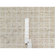 Load image into Gallery viewer, 2&#39;2&quot;x3&#39;1&quot; Lace White, Modern Plain Decor Box Design, Pure Wool, Soft To The Touch, Loomed Knotted, Mat, Oriental Rug FWR546402