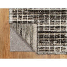 Load image into Gallery viewer, 2&#39;3&quot;x3&#39;1&quot; Shades of Brown, Loomed Knotted, Soft to the Touch, Modern Plain Decor Box Design, Pure Wool, Mat, Oriental Rug FWR546408