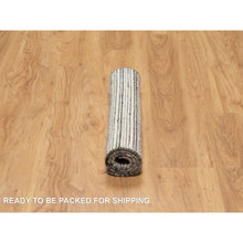 Load image into Gallery viewer, 2&#39;3&quot;x3&#39;1&quot; Shades of Brown, Loomed Knotted, Soft to the Touch, Modern Plain Decor Box Design, Pure Wool, Mat, Oriental Rug FWR546408