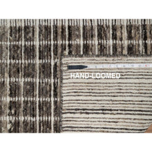 Load image into Gallery viewer, 2&#39;3&quot;x3&#39;1&quot; Shades of Brown, Loomed Knotted, Soft to the Touch, Modern Plain Decor Box Design, Pure Wool, Mat, Oriental Rug FWR546408