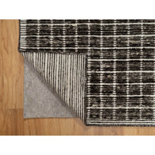Load image into Gallery viewer, 2&#39;3&quot;x3&#39;1&quot; Shades of Brown, Soft to the Touch, Modern Plain Decor Box Design, Luxurious Wool, Loomed Knotted, Mat, Oriental Rug FWR546414