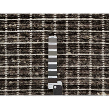 Load image into Gallery viewer, 2&#39;3&quot;x3&#39;1&quot; Shades of Brown, Soft to the Touch, Modern Plain Decor Box Design, Luxurious Wool, Loomed Knotted, Mat, Oriental Rug FWR546414
