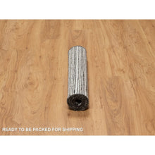 Load image into Gallery viewer, 2&#39;3&quot;x3&#39;1&quot; Shades of Brown, Soft to the Touch, Modern Plain Decor Box Design, Luxurious Wool, Loomed Knotted, Mat, Oriental Rug FWR546414