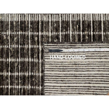Load image into Gallery viewer, 2&#39;3&quot;x3&#39;1&quot; Shades of Brown, Soft to the Touch, Modern Plain Decor Box Design, Luxurious Wool, Loomed Knotted, Mat, Oriental Rug FWR546414