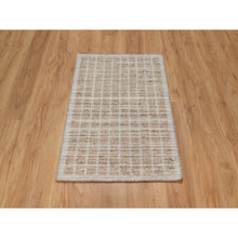 Load image into Gallery viewer, 2&#39;2&quot;x3&#39;1&quot; Sesame Brown, Soft To Touch, Modern Plain Decor Box Design, Luxurious Wool, Loomed Knotted, Mat, Oriental Rug FWR546420