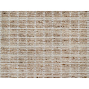 2'2"x3'1" Sesame Brown, Soft to Touch, Modern Plain Decor Box Design, Luxurious Wool, Loomed Knotted, Mat, Oriental Rug FWR546420