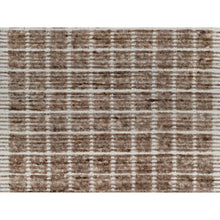 Load image into Gallery viewer, 2&#39;2&quot;x3&#39;1&quot; Beaver Brown, Modern Plain Decor Box Design, Natural Wool, Soft to the Touch, Loomed Knotted, Mat, Oriental Rug FWR546426