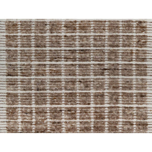 2'2"x3'1" Beaver Brown, Modern Plain Decor Box Design, Natural Wool, Soft to the Touch, Loomed Knotted, Mat, Oriental Rug FWR546426