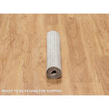 Load image into Gallery viewer, 2&#39;2&quot;x3&#39;1&quot; Beaver Brown, Modern Plain Decor Box Design, Natural Wool, Soft to the Touch, Loomed Knotted, Mat, Oriental Rug FWR546426