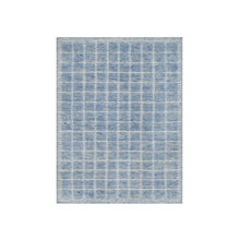 Load image into Gallery viewer, 2&#39;4&quot;x3&#39; Imperial Blue, Modern Plain Decor Box Design, Pure Wool, Soft to the Touch, Loomed Knotted, Mat, Oriental Rug FWR546432