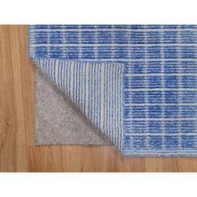 Load image into Gallery viewer, 2&#39;1&quot;x3&#39;1&quot; Imperial Blue, Soft to the Touch, Modern Plain Decor Box Design, Pure Wool, Loomed Knotted, Mat, Oriental Rug FWR546438