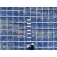 Load image into Gallery viewer, 2&#39;1&quot;x3&#39;1&quot; Imperial Blue, Soft To The Touch, Modern Plain Decor Box Design, Pure Wool, Loomed Knotted, Mat, Oriental Rug FWR546438