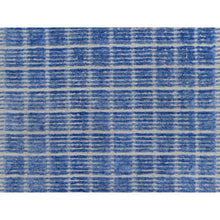 Load image into Gallery viewer, 2&#39;1&quot;x3&#39;1&quot; Imperial Blue, Soft To The Touch, Modern Plain Decor Box Design, Pure Wool, Loomed Knotted, Mat, Oriental Rug FWR546438