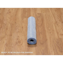 Load image into Gallery viewer, 2&#39;1&quot;x3&#39;1&quot; Imperial Blue, Soft to the Touch, Modern Plain Decor Box Design, Pure Wool, Loomed Knotted, Mat, Oriental Rug FWR546438