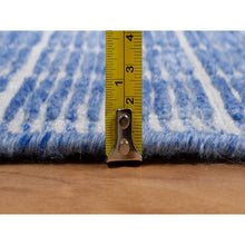 Load image into Gallery viewer, 2&#39;1&quot;x3&#39;1&quot; Imperial Blue, Soft To The Touch, Modern Plain Decor Box Design, Pure Wool, Loomed Knotted, Mat, Oriental Rug FWR546438