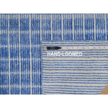 Load image into Gallery viewer, 2&#39;1&quot;x3&#39;1&quot; Imperial Blue, Soft to the Touch, Modern Plain Decor Box Design, Pure Wool, Loomed Knotted, Mat, Oriental Rug FWR546438