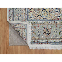 Load image into Gallery viewer, 7&#39;8&quot;x10&#39;2&quot; Daisy White, Nain With Center Medallion Design, Hand Knotted, 250 Kpsi, Wool And Silk, Oriental Rug FWR546444
