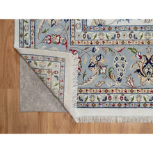 Load image into Gallery viewer, 10&#39;2&quot;x10&#39;2&quot; Alabaster White, 250 KPSI, Nain with All Over Flower Design, Wool and Silk, Hand Knotted, Square, Oriental Rug FWR546474