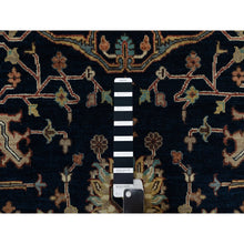 Load image into Gallery viewer, 6&#39;2&quot;x9&#39;2&quot; Polo Blue, All Over Vines Design, Lush And Plush, Organic Wool, Densely Woven, Antiqued Fine Heriz, Re-creation, Hand Knotted Oriental Rug FWR546516