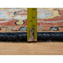 Load image into Gallery viewer, 5&#39;1&quot;x7&#39;2&quot; Midnight Blue, Antiqued Fine Heriz, Re-Creation, All Over Vines Design, Soft Pile, Pure Wool, Densely Woven, Hand Knotted Oriental Rug FWR546522