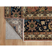 Load image into Gallery viewer, 9&#39;x12&#39;2&quot; Brick Red, Hand Knotted, Antiqued Fine Heriz Re-creation With All Over Design, Denser Weave, Soft Pile, Pure Wool, Oriental Rug FWR546612