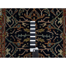 Load image into Gallery viewer, 2&#39;6&quot;x14&#39;1&quot; Polo Blue, Denser Weave, Hand Knotted, Lush and Plush, Antiqued Fine Heriz Re-Creation, Soft and Velvety Wool, XL Runner, Oriental Rug FWR546690