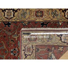 Load image into Gallery viewer, 2&#39;7&quot;x6&#39;1&quot; Rubor Red, Plush And Lush All Wool, Hand Knotted, Vegetable Dyes, Antiqued Fine Heriz Re-creation With All Over Design, Denser Weave, Runner, Oriental Rug FWR546708
