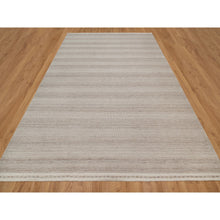 Load image into Gallery viewer, 9&#39;2&quot;x12&#39;2&quot; Beaver Brown, Piled Flat Weave With Textured Grass Design, 100% Wool, Hand Woven, Oriental Rug FWR546714