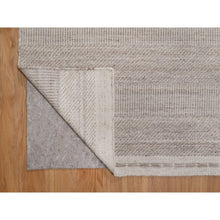 Load image into Gallery viewer, 9&#39;2&quot;x12&#39;2&quot; Beaver Brown, Piled Flat Weave With Textured Grass Design, 100% Wool, Hand Woven, Oriental Rug FWR546714