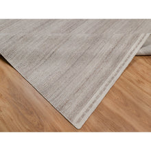 Load image into Gallery viewer, 9&#39;2&quot;x12&#39;2&quot; Beaver Brown, Piled Flat Weave With Textured Grass Design, 100% Wool, Hand Woven, Oriental Rug FWR546714